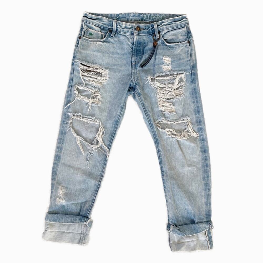 Tortoise Denim Distressed Jeans